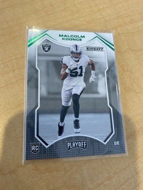Malcolm Koonce  2021 Panini Playoff Green Kickoff RC - Las Vegas Raiders