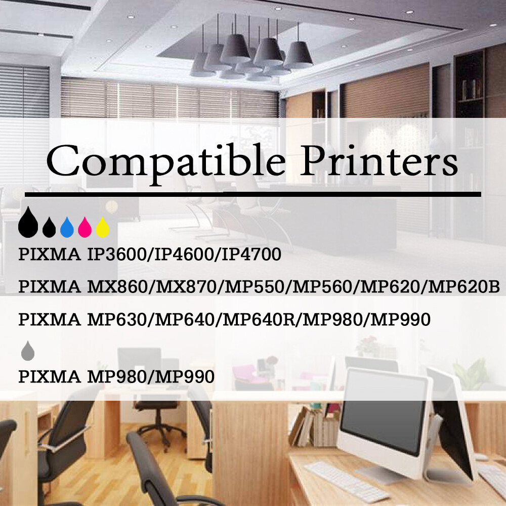 Compumatic Mp550 Ink 10-Pack CLI 221 CLI-221 Ink Cartridge Work With PIXMA MP550 Printer | eBay