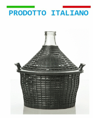 3 Damigiane Da 10 Litri Con Bocca Stretta - Con Cestino In Plastica E Tappo, Vetro Di Qualità - Foto 6