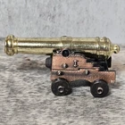 Naval Cannon All Metal/brass Barrel Miniature Vintage 2.5" Excellent Condition