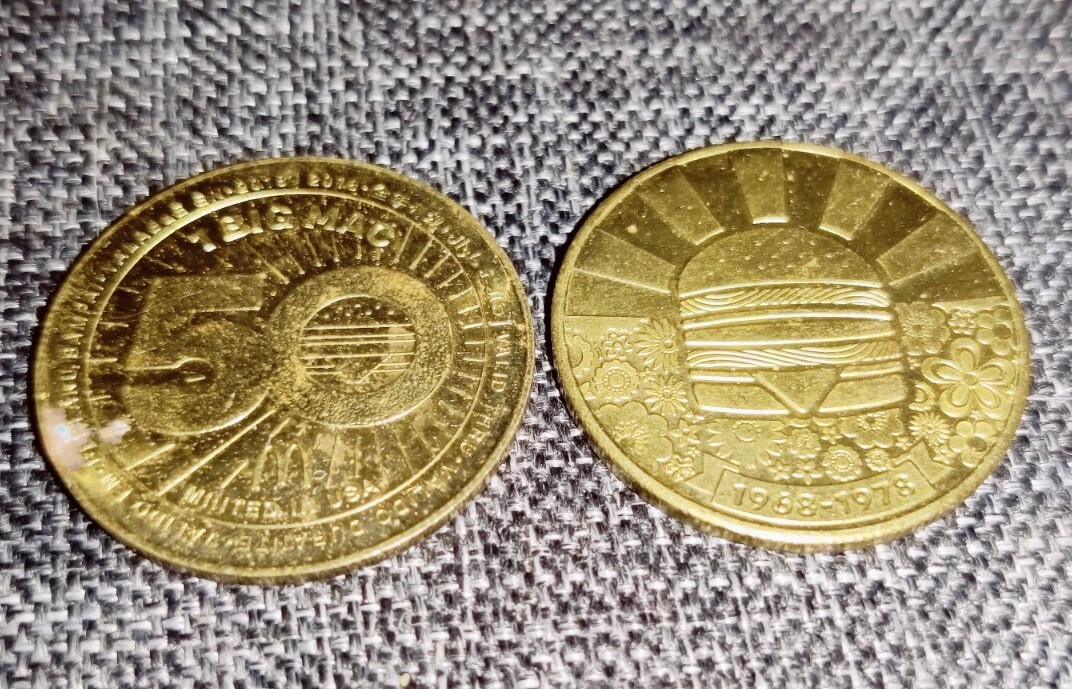 マクドナルド　記念コイン　超希少　50周年記念ハンバーガーコイン6枚セット McDonald's Big Mac Coins Worth $1,350.00! Rare & Valuable