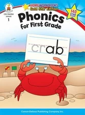 Carson Dellosa Phonics for First Grade Workbook, Consonants, Blends, Digraphs, V