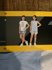 MEMBERS MARK 2 Pk Active  Short Sleeve & Tank Tees Blue/ White Sz 5/6