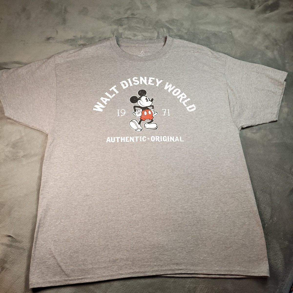 Disney World Parks XL Mickey Mouse Authentic Original Gray Florida