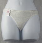 Calvin Klein Women's CK One Cotton Blend Thong Panty Underwear, Gray, Small