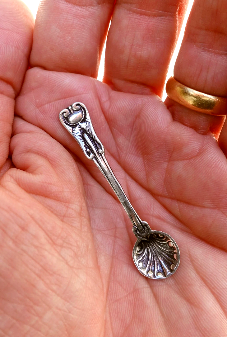 SOLID 925 Sterling silver Mini Spoon, Small spoon for baby / Sugar