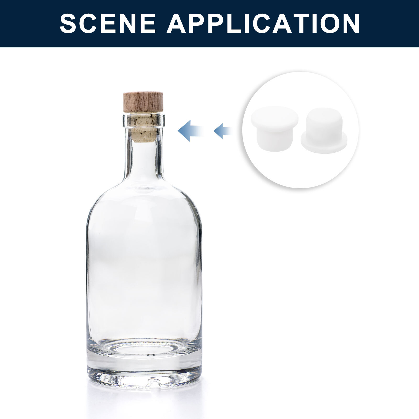 16 Pieces White Rubber Stopper, 14mm Plug Holes for 13.5-13.8mm/0.53-0.54" Hole