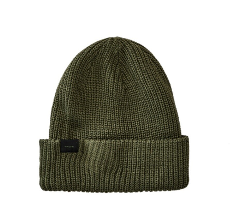 Rip Curl Beanie Regular Impact - Olive Green - Men's Knit Cuffed Hat One Size