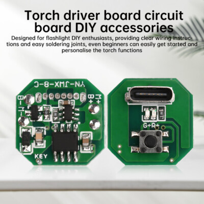 Flashlight Driver Circuit Board DIY ModuleType-C Charging Discharging Integrated