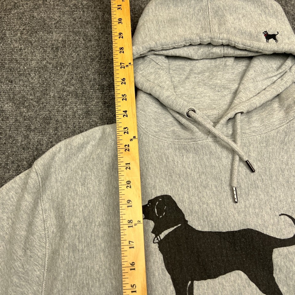 The Black Dog Big Logo Hoodie Adult XS Extra Small Pullover Gray