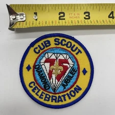 Vintage Boy Scout Cub Scout Celebration Patch DIAMOND JUBILEE 75 3” Round