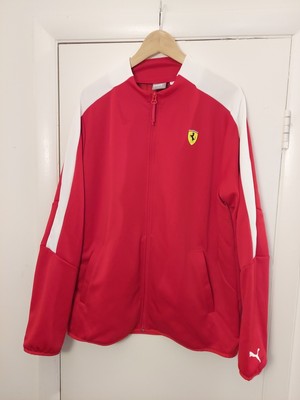 PUMA SCUDERIA FERRARI Way 1 Track Jacket MEN'S SZ Large  Red/Rosso Corso Racing