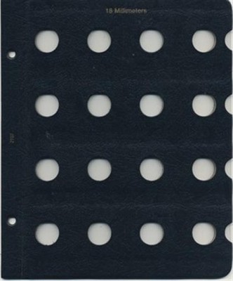 Whitman Classic Coin Album Blank Page 18mm 16 Openings, New Free US Shipping
