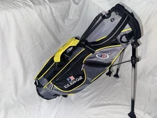 U.S. KIDS GOLF UL 42 Gray Yellow Black Jr. Carry Stand Dual Strap Golf Bag 23”