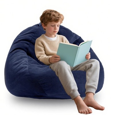3FT Memory Foam Bean Bag Chairs for Teens or Kids with Filling Bean Bag Sofa ...