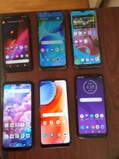 Lot of 6 Moto g play 2021 32GB /g 7 power/LG K51 /REVVL4/Stratus C8/TCL30T 32GB