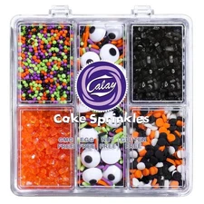 Halloween Sprinkles Edible Fall Eyeball Confetti Nonpareils Jimmies Sugar for