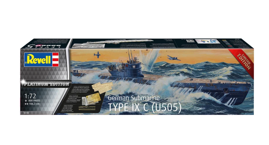 REVELL, Modello di sottomarino tedesco Tipo IX C da assemblare e dipingere - ... - Immagine 4 di 4