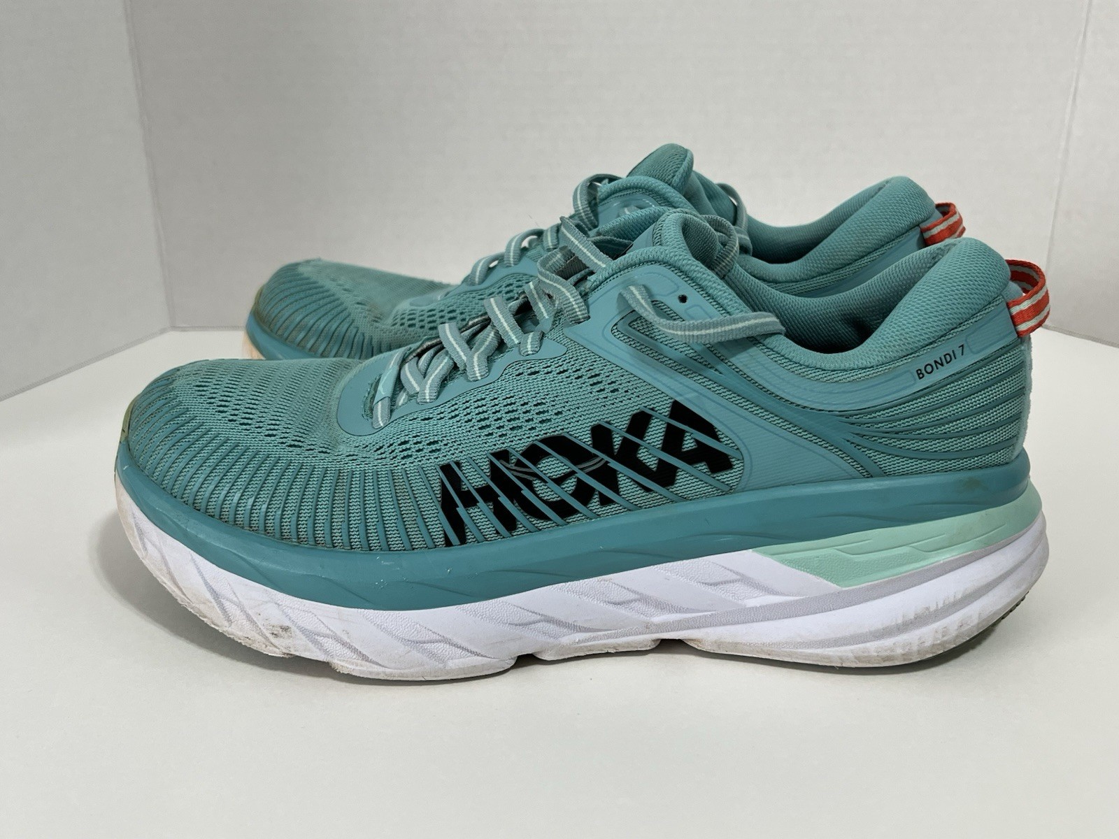 Hoka Women’s Bondi 7 Wide Running Shoes Aquarelle/Eggshell Blue Size US 9.5D thumbnail 2