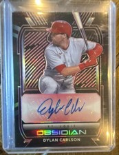 2021 Panini Chronicles - Obsidian Autographs Dylan Carlson #O-DC Electric Etch  