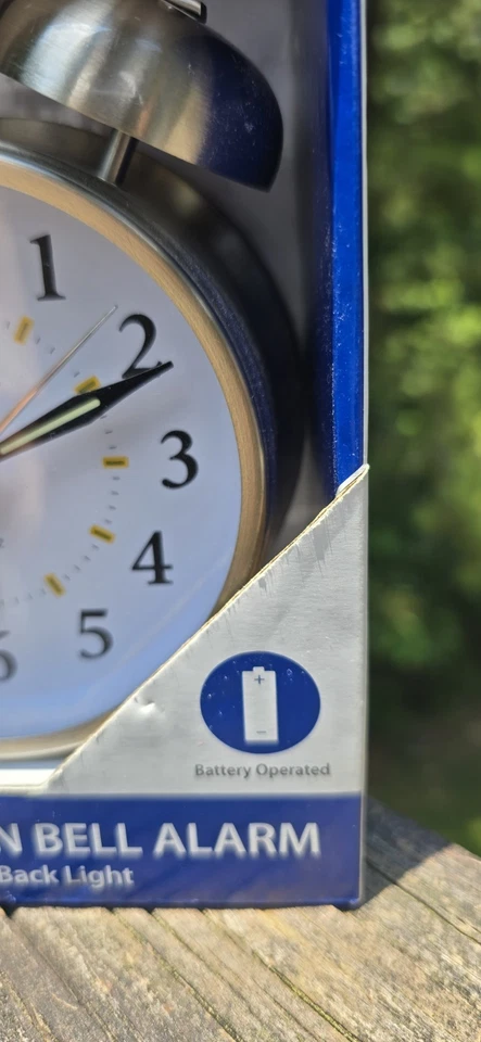 Sharp Alarm Clock Vintage Twin Bell Touch Activated Back Light New - Image 3 of 4