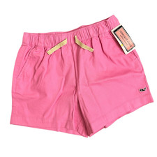 NEW Vineyard Vines Herringbone Pull On Shorts in Fuchsia Pink Size Medium Girls