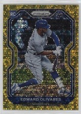 2021 Panini Prizm Tier II Gold Donut Circle Prizm 8/10 Edward Olivares #137 0bz