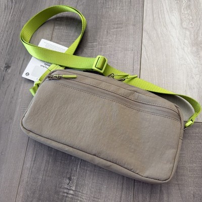 NWT Lululemon Multi-Pocket Crossbody Bag 2.5L SHOK/SOUR Sheer Oak