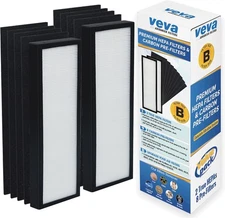 Veva HEPA Filter B Replacement Air Purifier Filters 2 HEPA + 8 CarbonPre-Filters