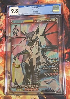 CGC 9.8 VENOM #3 MIKE MAYHEW POKEMON TCG VENOMIZED CHARIZARD VIRGIN KRS VARIANT