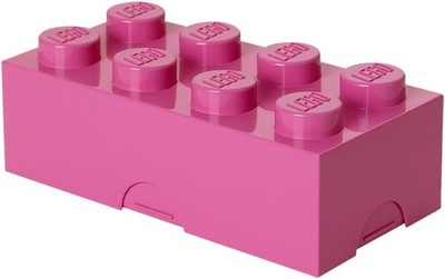 LEGO Brotdose LILA 8 Knöpfe 2x4 Stein Aufbewahrungsbehälter Classic Neu SNACKBOX