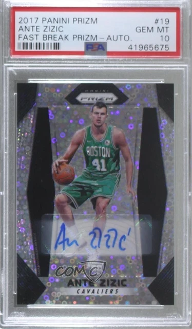 2017-18 Panini Prizm Fast Break Ante Zizic #19 PSA 10 GEM MT Auto r5u