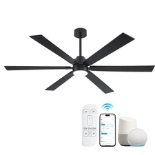 66in Modern Ceiling Fan w/ Light Smart Remote 3CCT LED Reversible Quiet DC Fan
