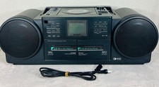 Sharp QT-77CD CD Stereo Double Cassette Radio Boombox Tested Japan Vintage