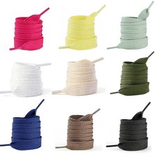 SHOE LACES Multi Color Extra Flat Wide Long 130 Inch String For Punk Sneakers