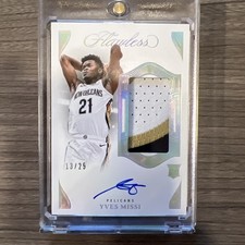 2024-25 Flawless Yves Missi Rookie RPA True Vertical Patch Auto 13/25 Game-worn