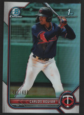 2022 Bowman #BCP-1 Carlos Aguiar Chrome Prospects Refractors #/499 R1N:40