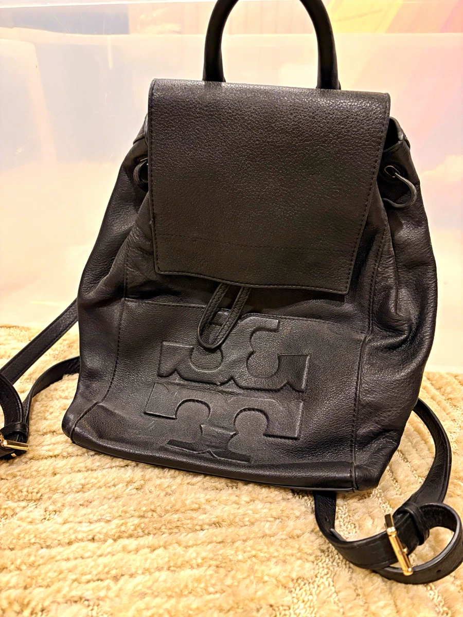 美品 TORY BURCH エマーソン レザーリュック ブラック サフィアーノ Tory Burch Leather Exterior Backpack Bags & Handbags for Women for