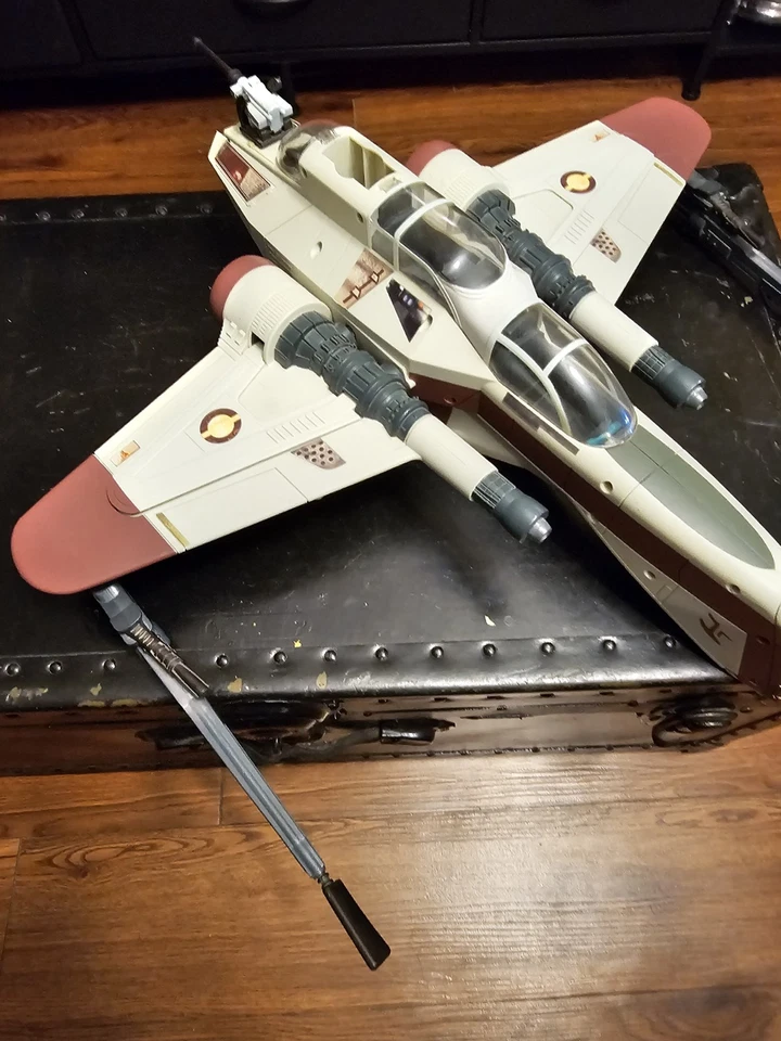 Hasbro Star Wars SAGA 2004 ROTS Clone Wars ARC-170 Fighter 20” barco Foto 4 de 4