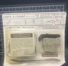 Vintage Sierra Hills Stone Carve A Charm Soapstone Carving Kit Sealed USA NOS