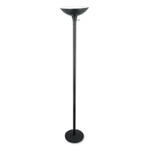 Alera Torchier Floor Lamp 72" House or Office Lighting Three-Way Metal Base