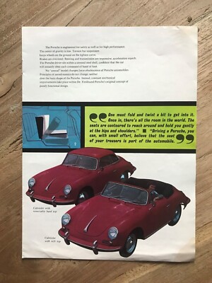 Prospekt Brochure Porsche 356 B T6 Brochure Porsche America 1963 Magazine Vers