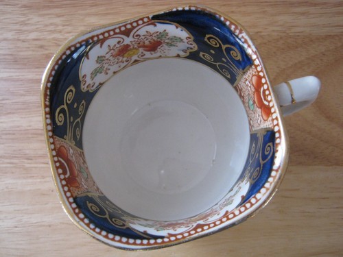 Vintage Wood & Sons Napoli Handpainted Deep Blue Teacup & Saucer Set - Picture 6 of 10