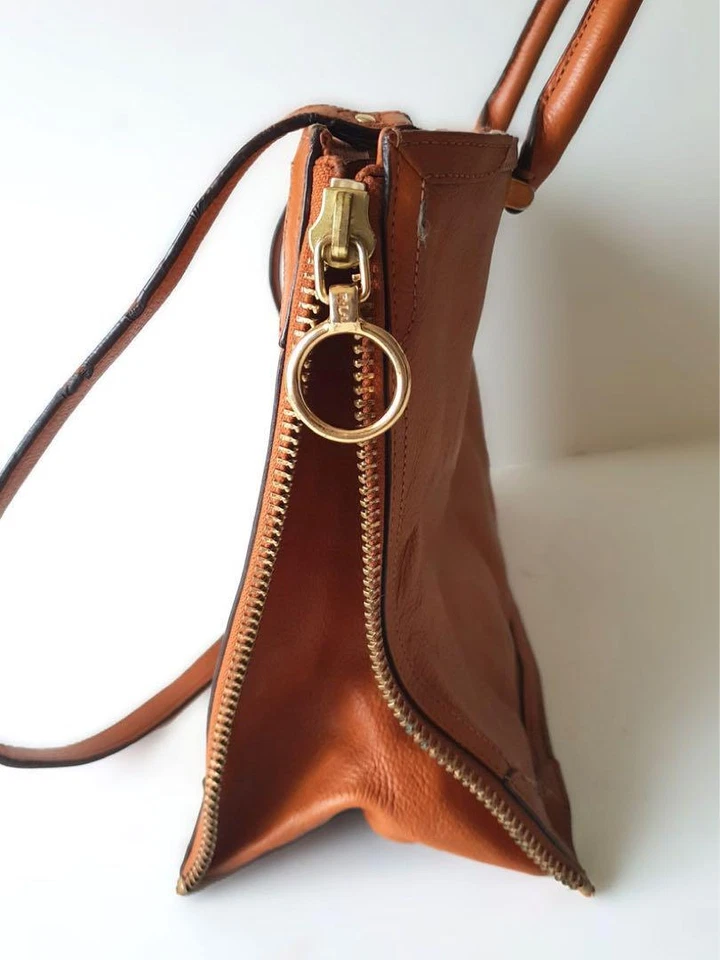 Ralph Lauren Leather Business Bag Briefcase Shoulder Bag Brown Gold W39 x H25cm - Image 4 of 4