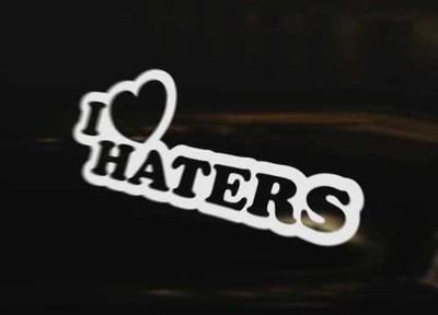 I Love Haters Vinyl Graphic Decal Car Bumper Sticker Ebay