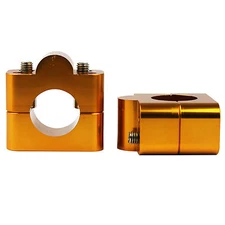 CNC Universal Clamp Riser Taper Handlebar Dirt Bike ATV Quad 1 1/16" 27mm GOLD