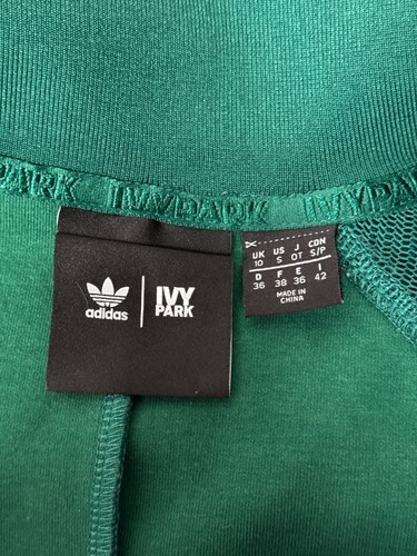 Adidas x IVY PARK Mesh Bodysuit Small Womens Green Long Sleeve Athletic Half Zip - Picture 8 of 9
