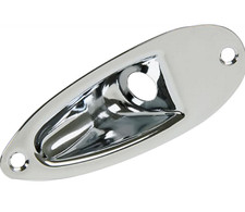 New Genuine Fender Stratocaster Jack Plate - Chrome