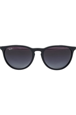 Ray-Ban RB4171 Women's Erika Round Sunglasses Rubber Black/Gray