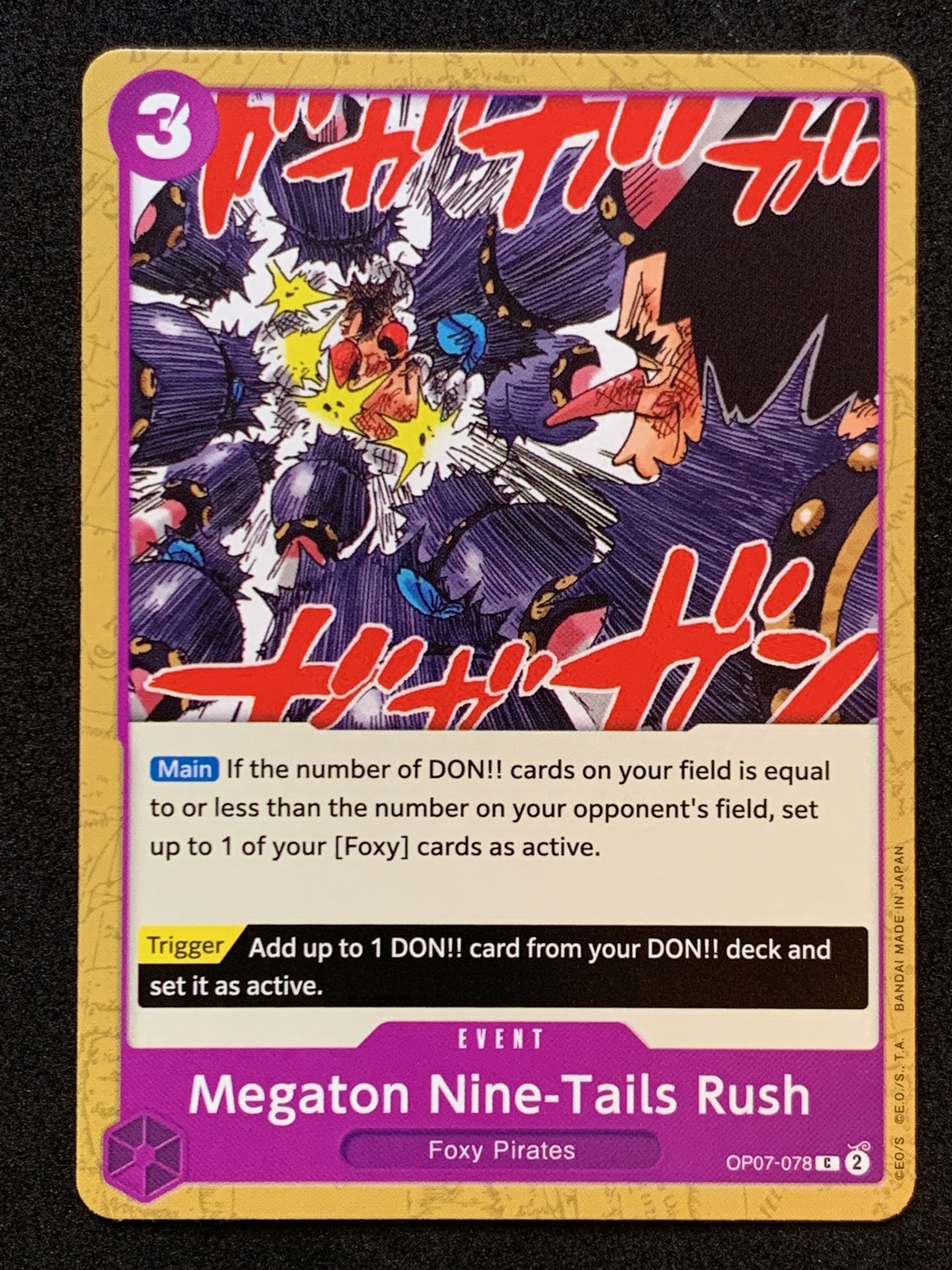 One Piece OP07-078 Megaton Nine-Tails Rush English - 500 Years In The Future